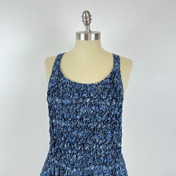 Free People Petunia Dainty Floral Mini Overall Western Dress Open Back Boho (M) - Picture 5 of 11